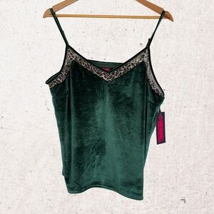 Rock & Roll Cowgirl Emerald Camisole with Animal Print Accent